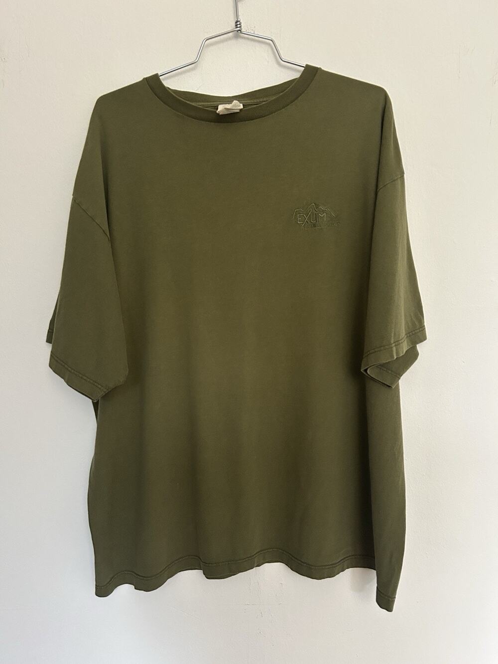 Vtg Patagonia Beneficial T’s Exum Jackson Hole T Shirt XL USA Made Cotton Green